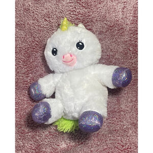 Girls Lullabrites Unicorn Stuffed Animal *WORKS* One Size White Purple
